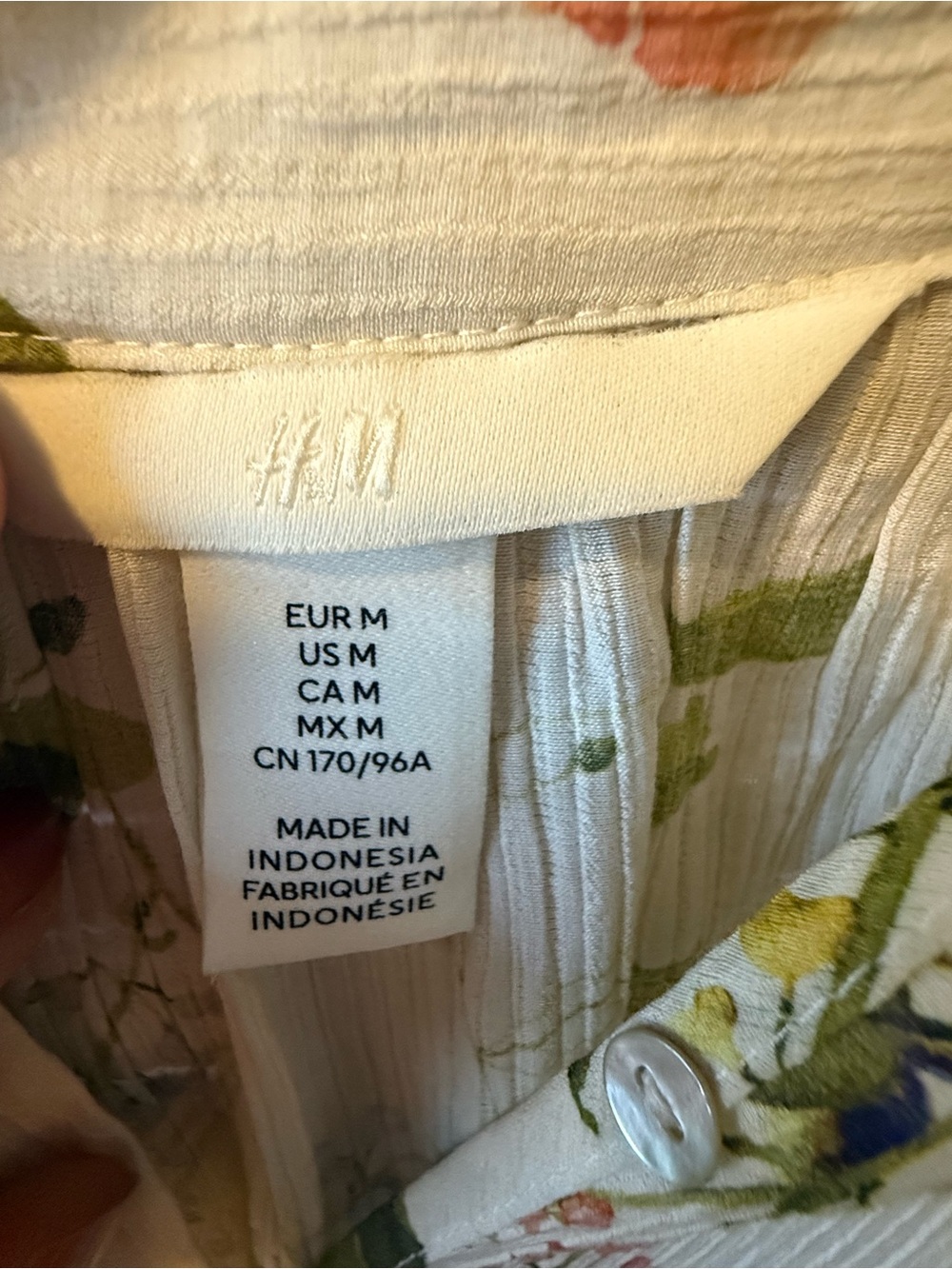 H&M Cream Maxi Dress with Green & Pink Floral Print - Picture 6 of 8
